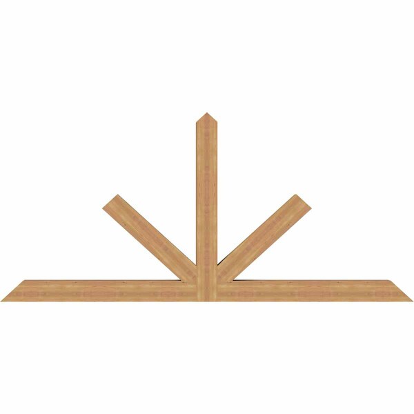Ekena Millwork Saratoga Timber Gable Bracket, Western Red Cedar, 108"W x 49"H x 5 1/2"D x 5 1/2"F, 11/12 Pitch GBW108X49X0606SAR00SWR - main